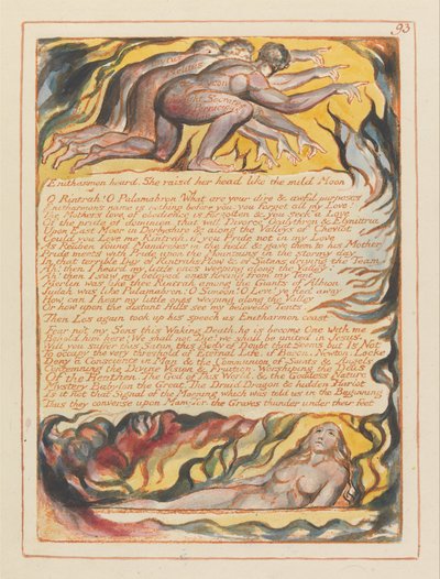 エルサレム、プレート93、エニタルモンは聞いた…。 作： William Blake